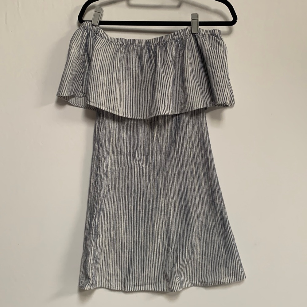 J. Crew dress strapless striped summer dress size xs